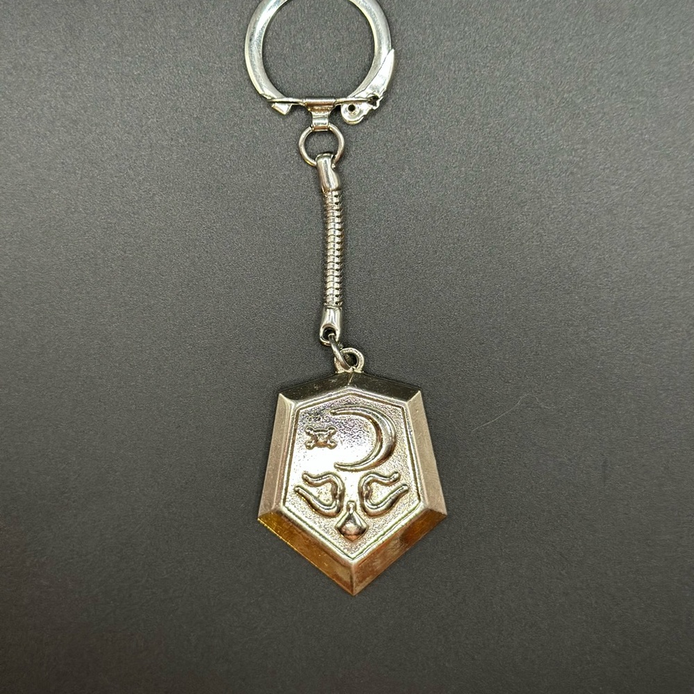 Zelda Silver Moon & Teardrop Shield Keychain